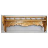 Wood Shelf W/Hooks