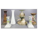House of Prill, Milkglass Candle Holders 6pc