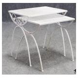 2pc Outdoor Metal Nesting Tables