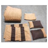 Faux Suede Queen Comforter Set