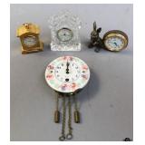 Small Clocks including Edinburgh Crystal