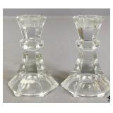 Pair of Towle Crystal Candlesticks