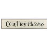 Wood "Count Your Blessings Sign"