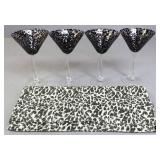 Animal Print Martini Glasses & Kitchen Towels