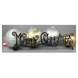 "Merry Christmas" Metal Decor/Christmas Ornaments