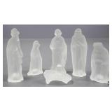 Frosted Glass Nativity Set