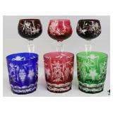 Bohemian Cut Crystal Wine Glasses & Tumblers