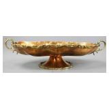 Copper Compote W/Brass Trim
