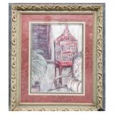 Triple Mated Framed Art