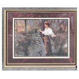 Triple Mated Framed Art