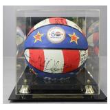 Signed Harlem Globetrotter Basketball in Case