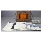 Paper Doilies & Metal Serving Rack