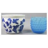 Glass Votive & Ceramic Planter