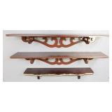 Wood Wall Shelves w/ Plate Racks