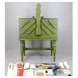 Vintage Wood Expandable Sewing Chest