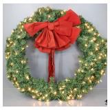 Lighted Christmas Wreath