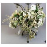 Christmas Decor/Metal Candle Holder