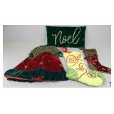 Christmas Tree Skirt, Stockings, Pillow