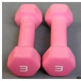 Pair of 3lb Hand Weights