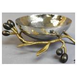 Michael Aram "Olive Branch Gold" Nut Dish