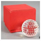 Glass Golf Ball Paperweight