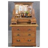 Dresser w/ Beveled Mirror