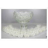 Crystal Punch Bowl & Glasses