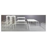 White Wire Shelves/Storage Caddy