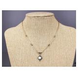 Sterling Silver & Opal  Necklace