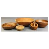 Wood Bowls, Mortar & Pestle