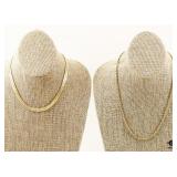 2pc Monet Gold Tone Necklaces