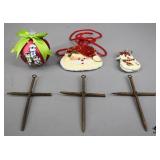 Christmas Decor & Metal Crosses