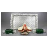 International Decor, Metal Tray & Christmas Decor
