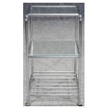 Metal & Glass 2-Tiered Table