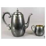The International Silver Co Coffee Pot & Creamer