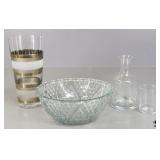 Firna Bowl, Crystal Vase, Decanter & Glass