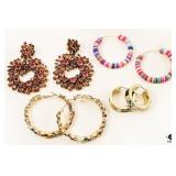 4pr Statement Earrings