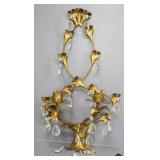 Wall Candle Sconce w/Prisms