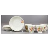 Porcelain Demitasse Cups & Saucers from Japan