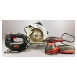 Power Tools: Jig Saw, Orbital Sander, Circular Saw