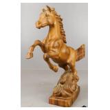 Carved Wood Horse Figurine