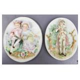 Vintage Bisque Plaques