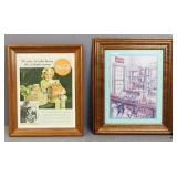 Framed Coca-Cola Ad: 1938 Ladies Home Journal+