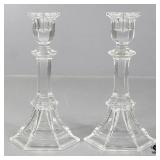 Pair of Glass Candlesticks