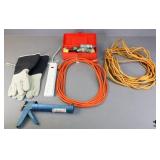Extension Cords, Gloves, Tools
