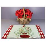 Christmas Rug, Artificial Poinsettia