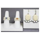 Pearl Rings, Pierced Earrings