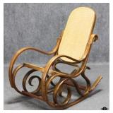 Wood Frame Wicker Rocking Chair