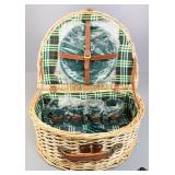 Wicker Picnic Basket w/Accessories