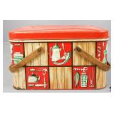 Vintage Metal Picnic Basket